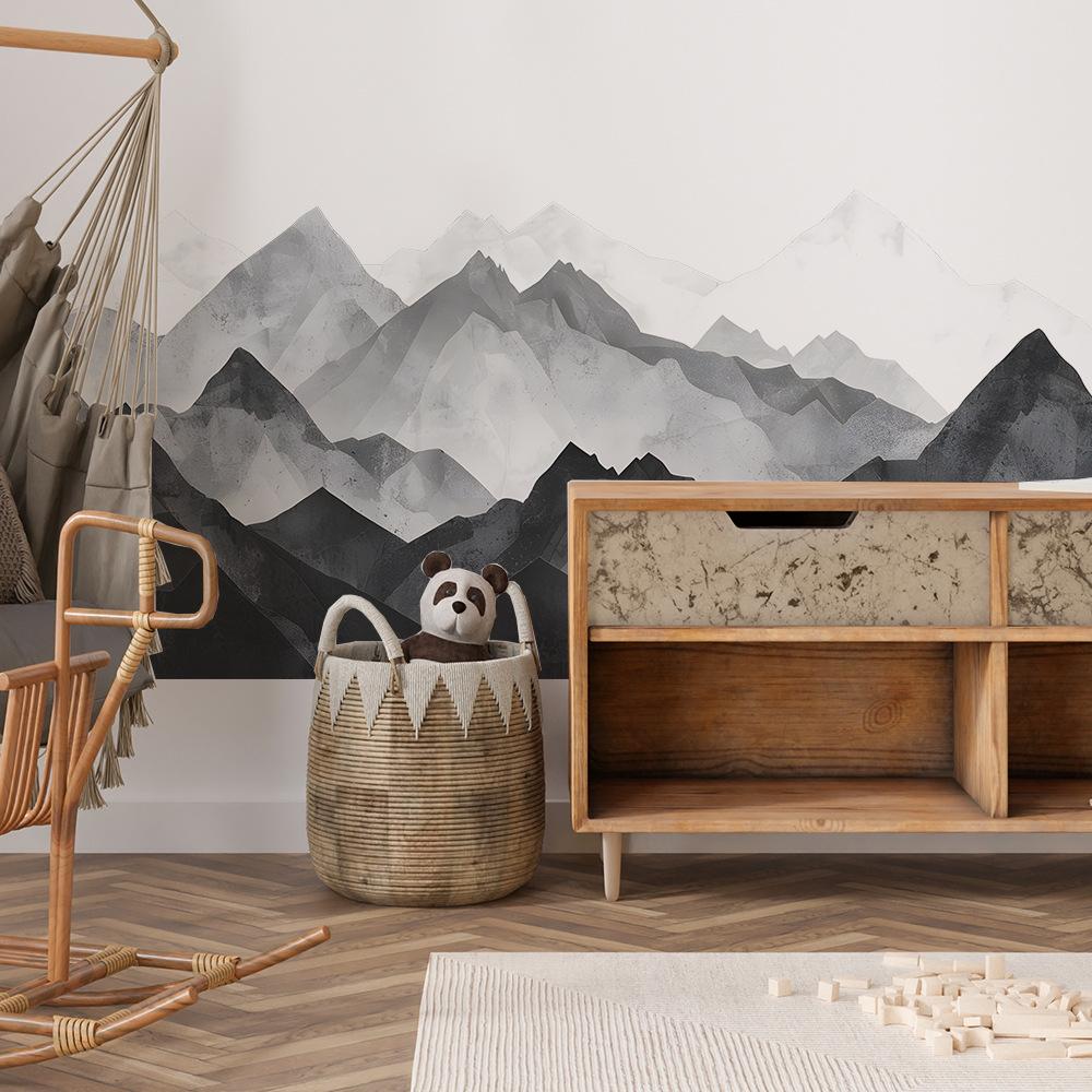 Fun-L042 Ink Landscape Bedroom Living Room Home Background Wall Landscaping Decorative Wall Sticker