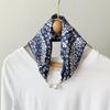 Women's Magnetic Buckle Silk Scarf - Fashionable Neck Protection for Spring, Summer, and Autumn