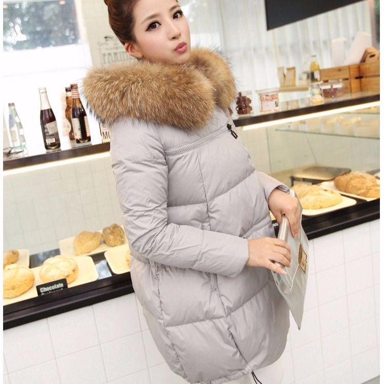 Women's Loose Fit Cotton Jacket with Thick Fur Collar and Plus Size
