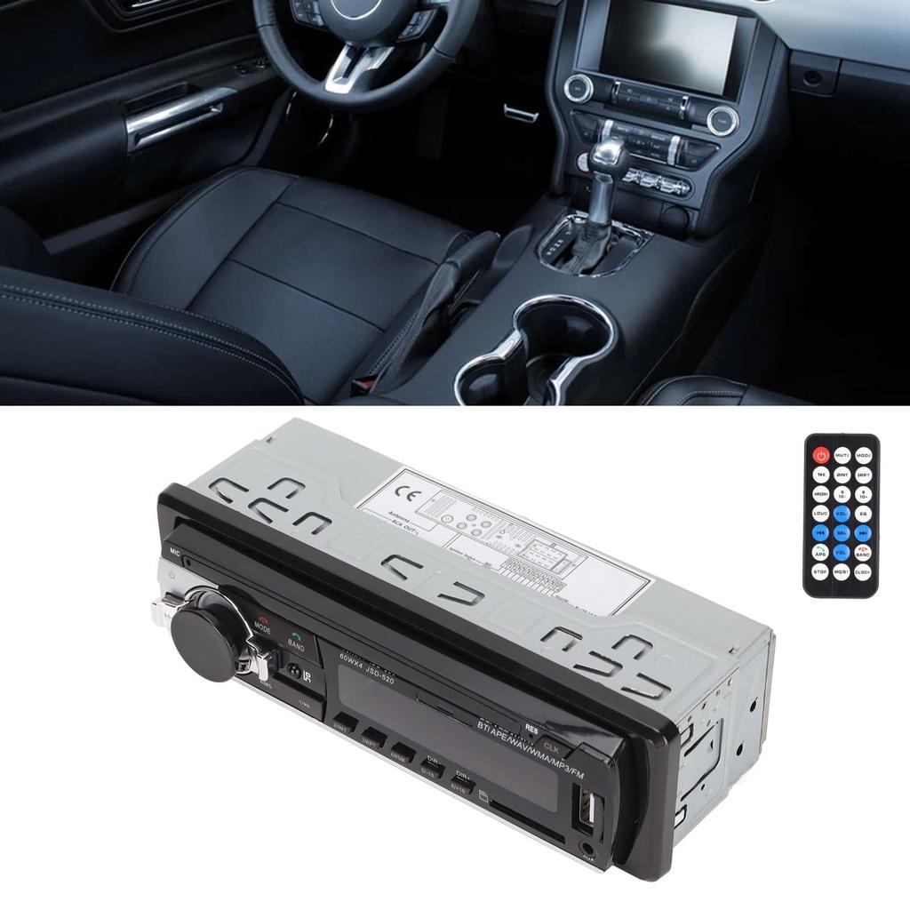 Car Radio Player, Car Stereo Receiver with LED Display, USB 2.0 Input Player, Bluetooth