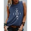 Sun and Moon Pattern Printed Tank Top