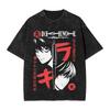 Manga DEATH NOTE T Shirts L Lawliet Graphic Print T-Shirts Washed Oversize Tshirt Short Sleeve Cotton Soft Tee Men Women Clothes