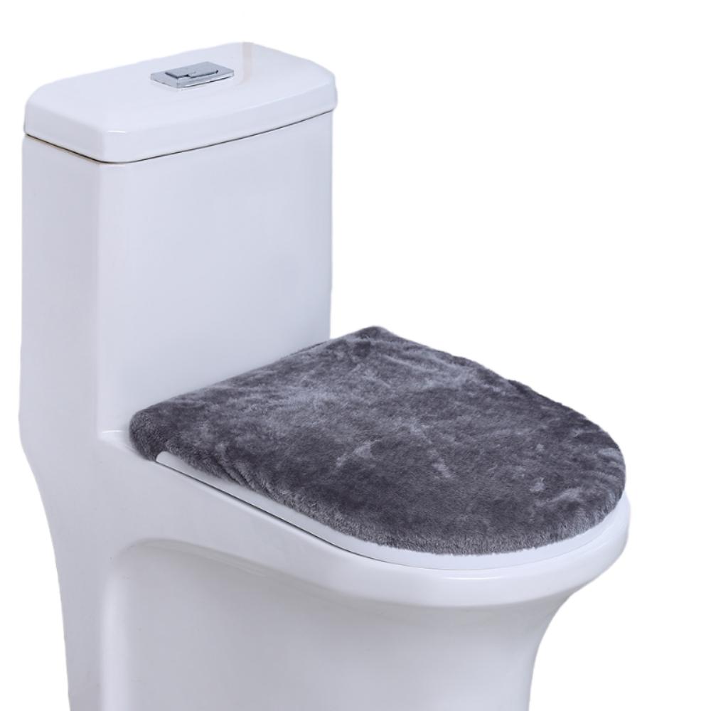 Thickened Toilet Seat Cover Solid Color Toilet Dust Cover Toilet Lid Cover  Bathroom Decorative