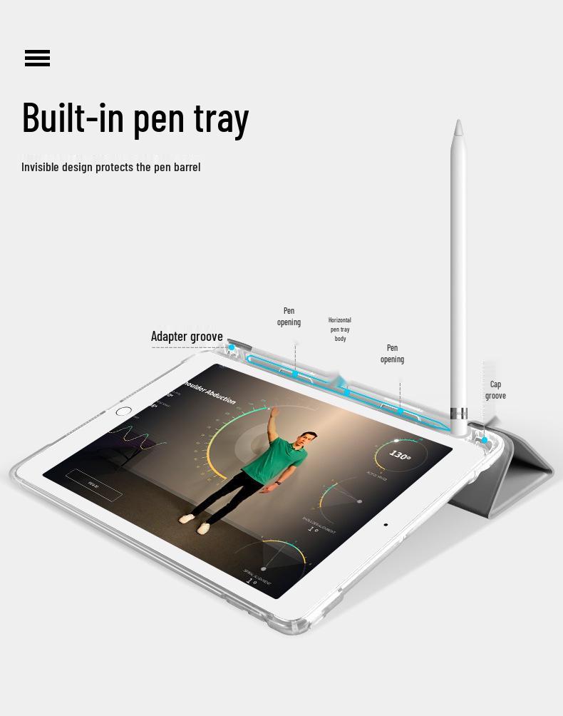 Funda para iPad de 10,2 pulgadas Air 4/5: Funda de cuero a prueba de caídas con ranura para bolígrafo para Pro 11 y Mini 6