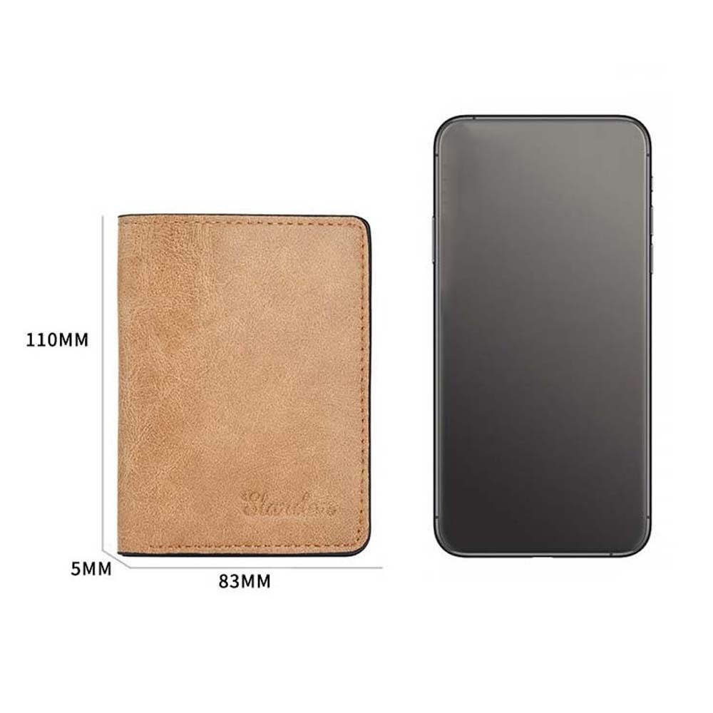 Money Bag Cash Clip PU Leather Ultra-thin Men Wallet Business Card Holder Coin Purse ID Card Cover