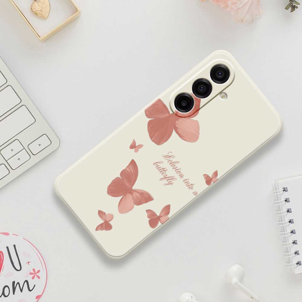 For Samsung Galaxy A17 5G Case Many Butterflies Pattern Printing Straight Edge TPU Phone Back Cover