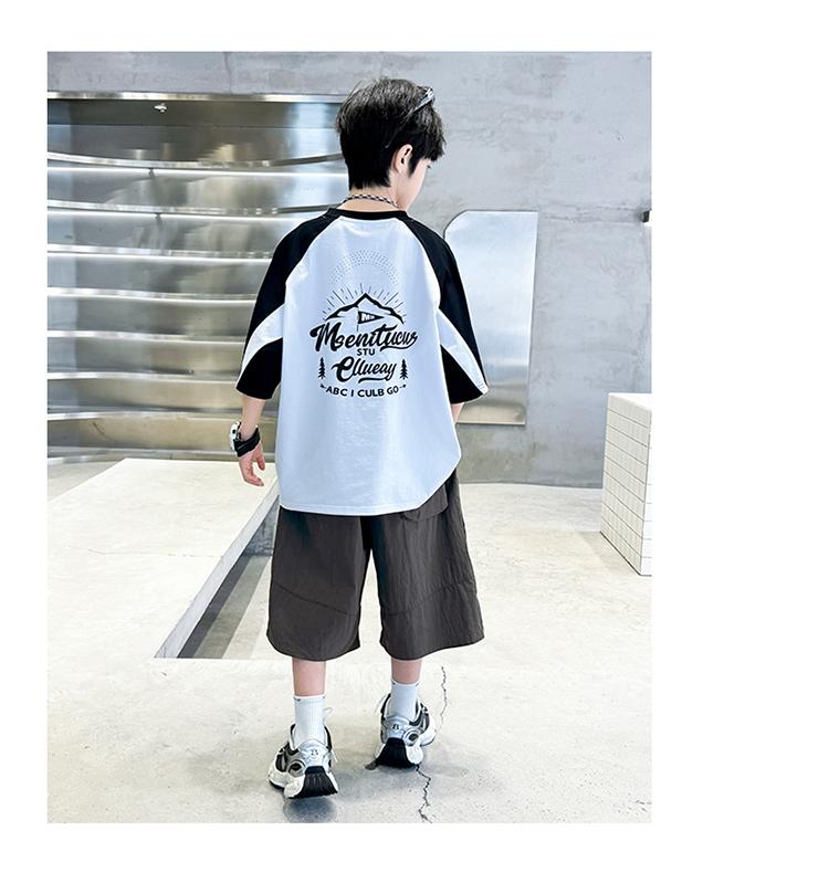 Children's Summer Suit - Boys' Short-Sleeved Trendy Set