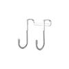 Stainless Steel Hook Free Punching Double S-Shape Hook Kitchen Bathroom Cabinet Door Back Type Coat Towel Storage Hanger