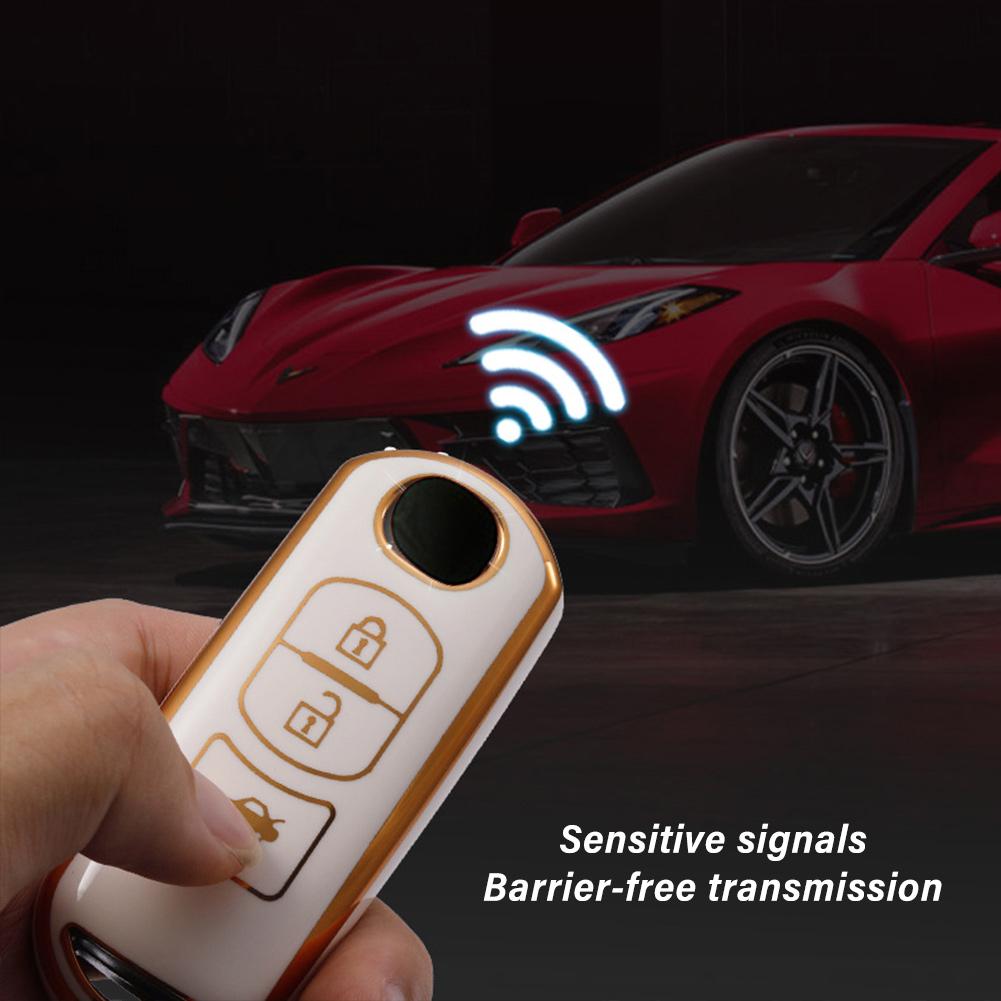 TPU 2 Buttons Car Remote Key Case Cover Shell for Mazda CX-3 CX3 CX-5 CX5 CX7 CX-9 CX8 2 3 5 6 BL BM GJ Atenza Axela Demio