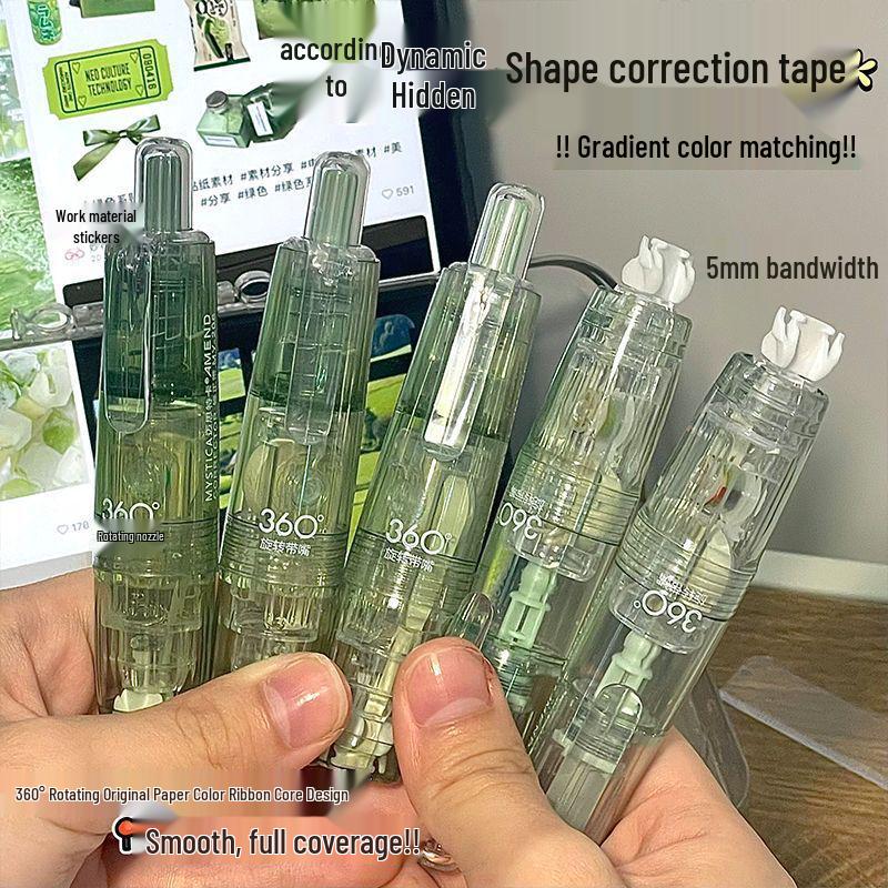 2026 Silent Large-Capacity Transparent Correction Tape - High Appearance Gradual Color, Student Favorite