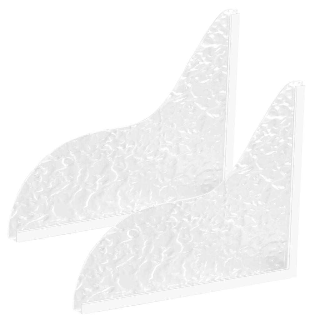 2Pcs Self- Adhesive Shower Splash Guard Acrylic Transparent Bathtub Water Guards Easy To Install Wash Basin Water Blocking