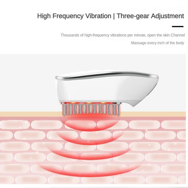3,7 W EMS Mikroprądowy Grzebień do Masażu Włosów i Skóry Głowy Urządzenie Do Pielęgnacji Włosów RF Pielęgnacja Włosów Meridian Elektryczny Grzebień Do Masażu 130 * 59 * 30 mm