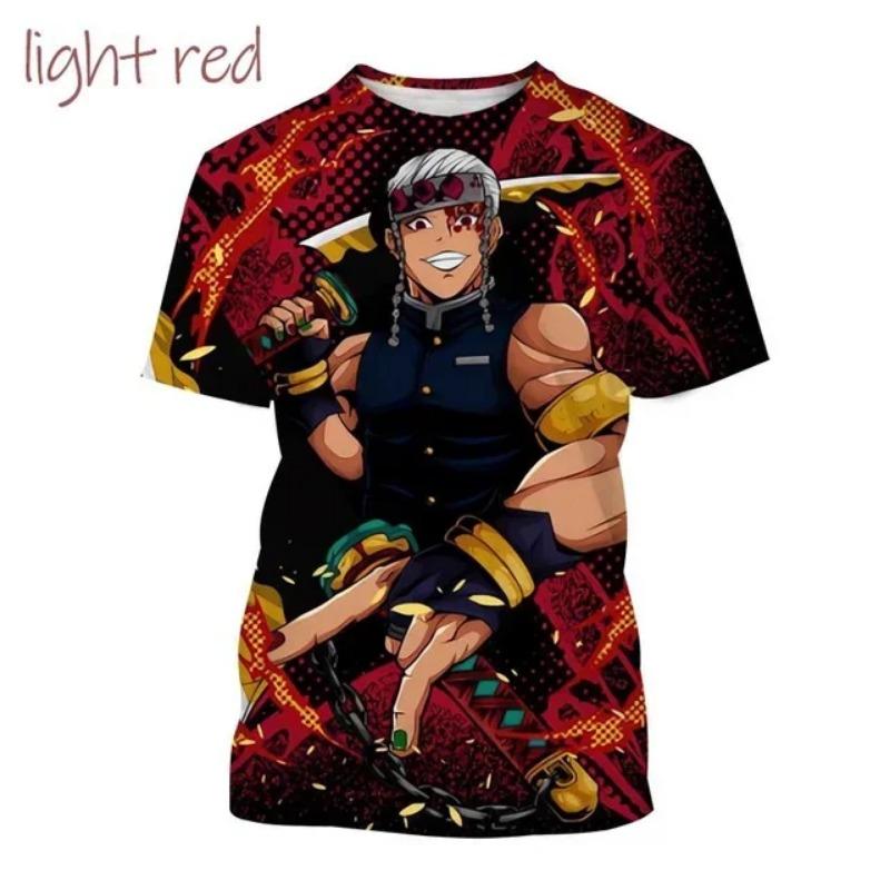 2026New Trend Anime Demon Slayer Fashion T-Shirt Cartoon 3d Print Short Sleeve Top Street Comfort Casual Shirt Harajuku Tees