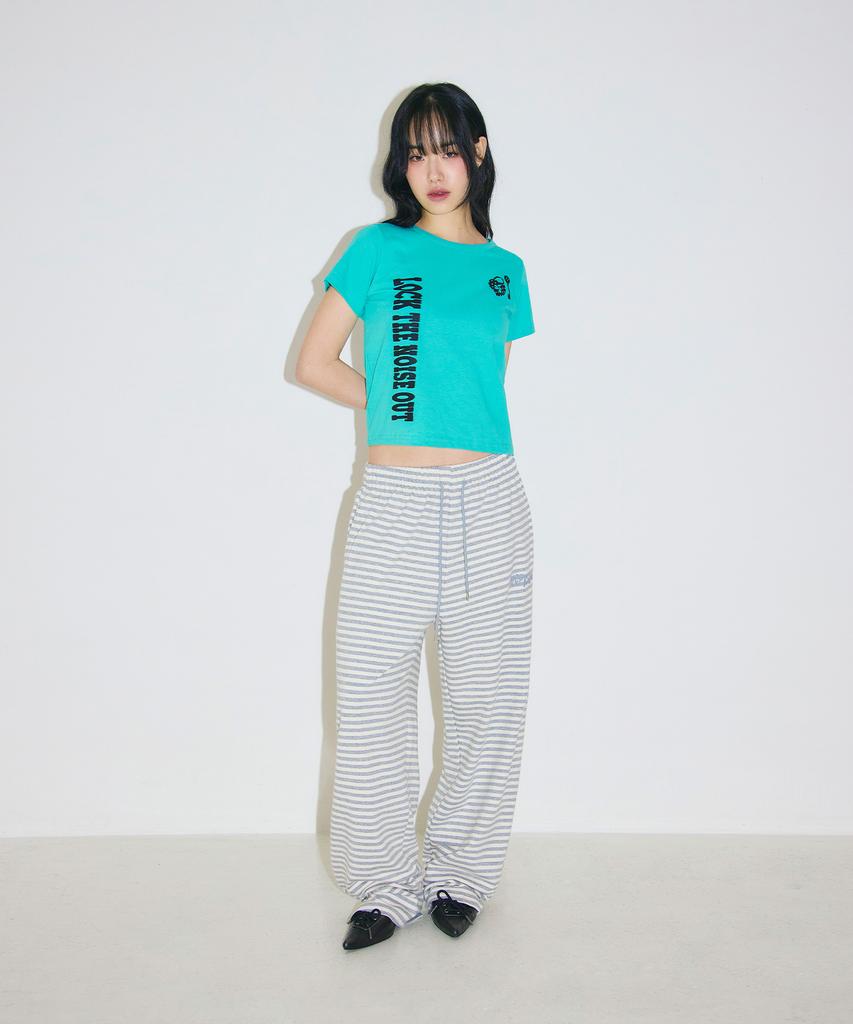Seulliggeullou Unlocked Semi-Crop T-Shirt [Mint]