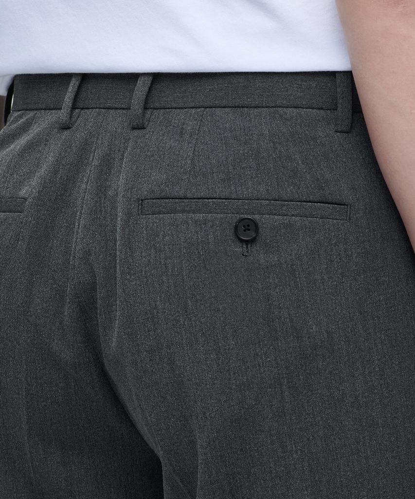 MUSINSA STANDARD Lightweight Relaxed Tapered Hidden Banding Crop Slacks [Medium Gray]