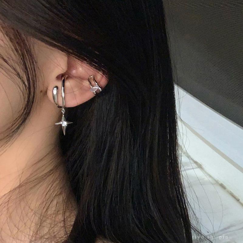 European American Cold Wind Ear Bone Clips Simple No Piercing INS Niche High Sense Ear Jewelry For Women
