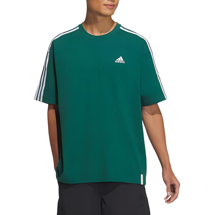 Adidas Essential T Shirt Men's Preppy Green JH1066