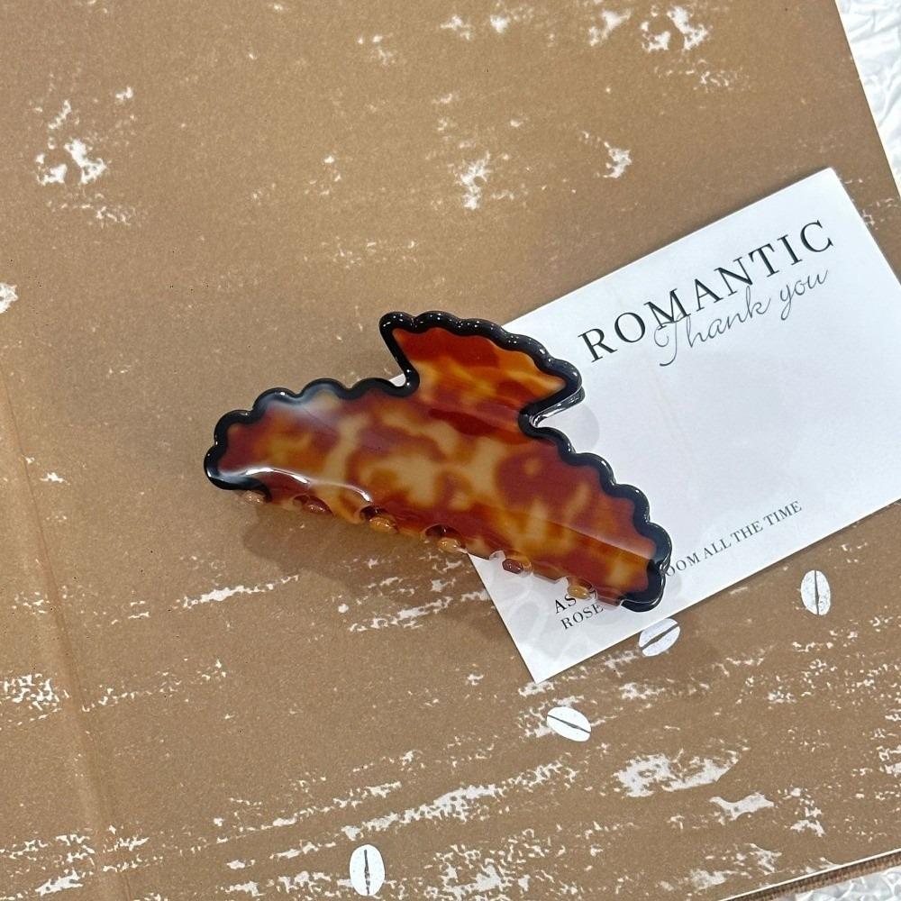 

Classic Style Hair Claw Clips Wave Edge Acrylic Hair Claw Elegant Hairpins Women Decoration 6