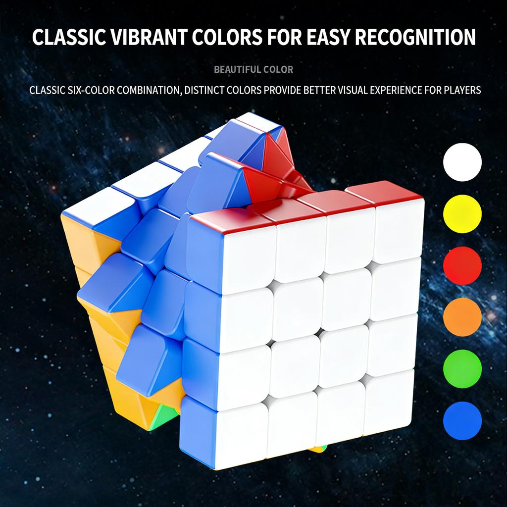 Mosheng Series 4x4 Magnetic Stickerless Cube  Color-Matching Puzzle Educational Toy