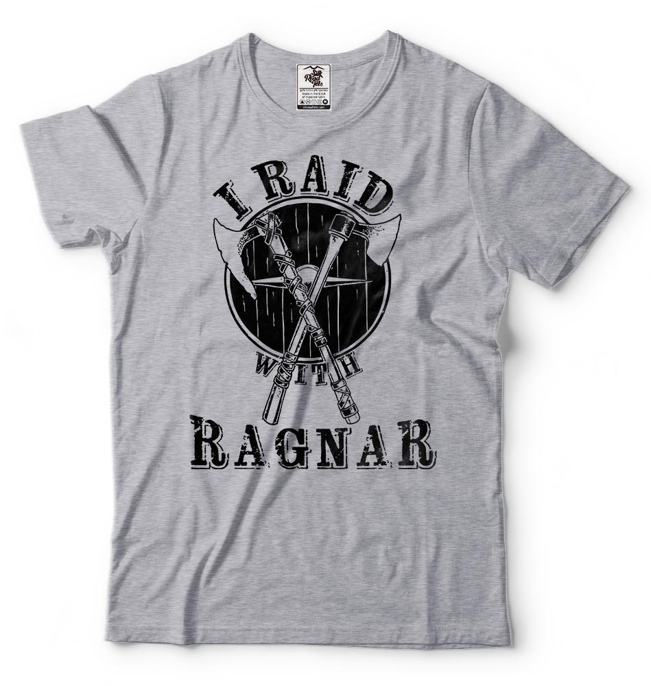 Ragnar Lothbrok T-shirt The vikings Tee Shirt Ragnar Lodbrok Raid Viking Tee 2XL
