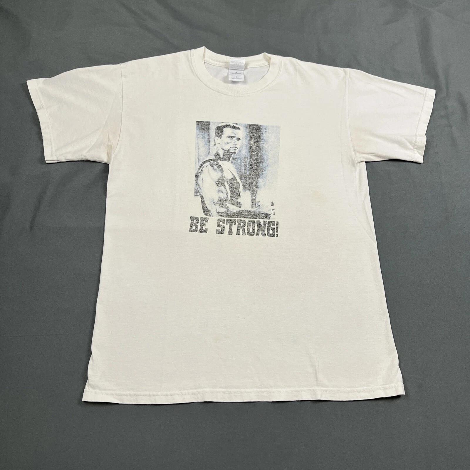 

Vintage 2000s Arnold Schrwazenegger Be Strong Tee White Medium Y2K S