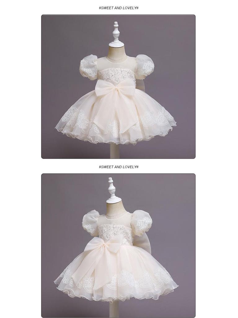 Beliebtes Baby Mädchen Erstgeburtstags- & Hochzeitsblumen Prinzessinnenkleid für Klavieraufführung