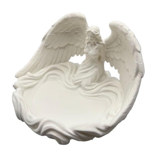 

Jewelry Tray Angel Wings Decorative Storage Tray Multi-Purpose Perfume Storage Tray for Rings Earrings Bracelets Keys Crystal