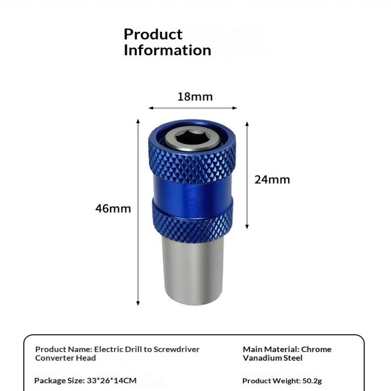 M10 Interface Magnetic Bit Holder, Universal Screwdriver Steel Sleeve Magnetizer Ring