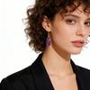 Simple Natural Stone Crystal Pendant Earrings Popular Jewelry