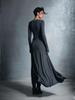 Autumn 2025 European & American One-Shoulder Twist Waist Maxi A-line Dress