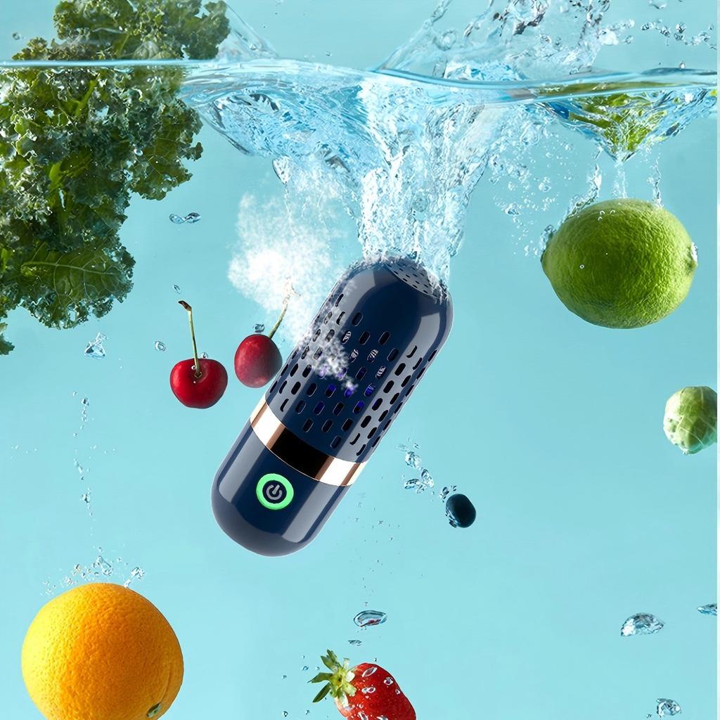 Kitchen Capsule Fruit and Vegetable Purifier Washing Machine Portable Ion Purification Device with USB Charging for Home Use