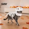 Costume Scheletro Dinosauro Tridimensionale per Animali Domestici, Abbigliamento 3D Luminescente al Buio, Cappello Morbido Peluche di Dinosauro per Cani Gatti di Halloween, Cosplay Festività