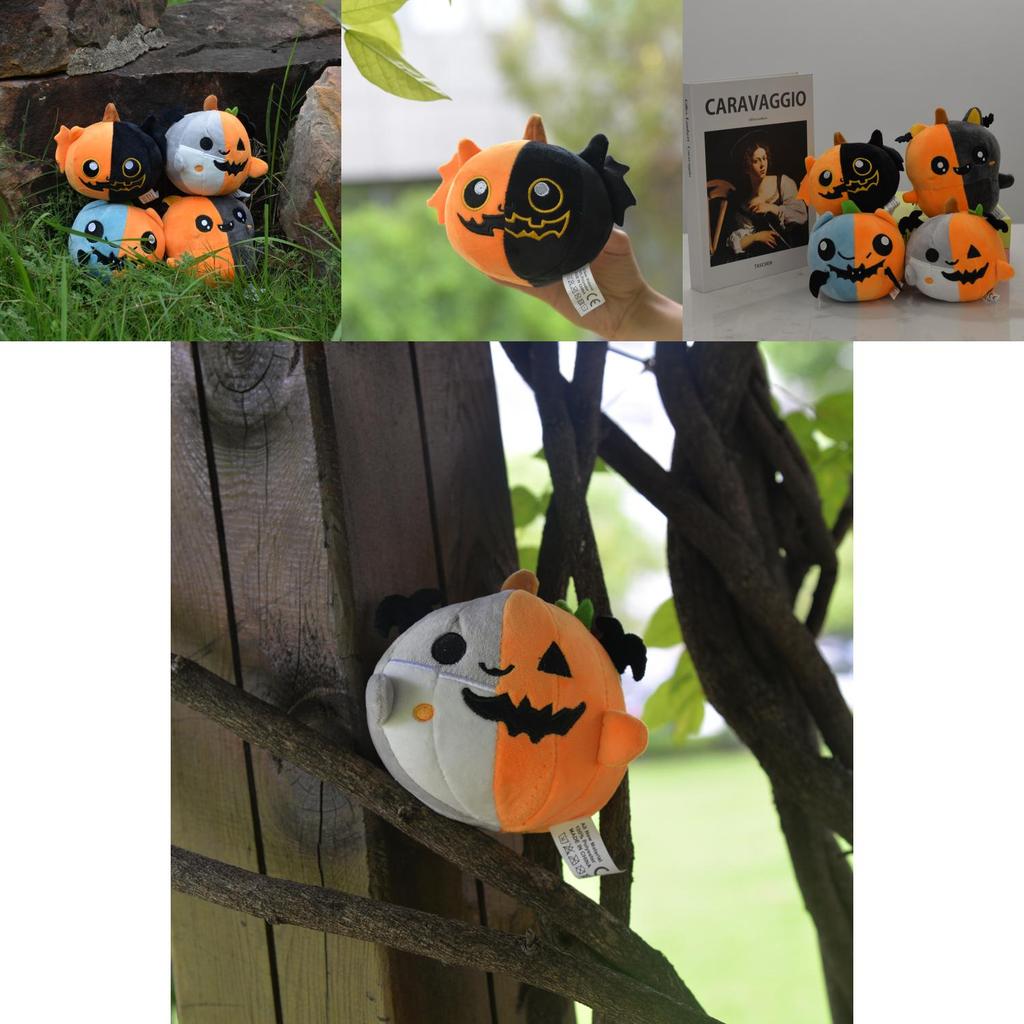 Adorable Halloween Bat Plush Toy Featuring Unique Pumpkin Design Perfect For Festive Decor