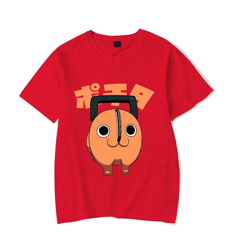 

Fun Pochita Printed T-shirt Women s Loose Short Sleeve Round Neck Top Women s Casual Shirt T-shirt Anime T-shirt S
