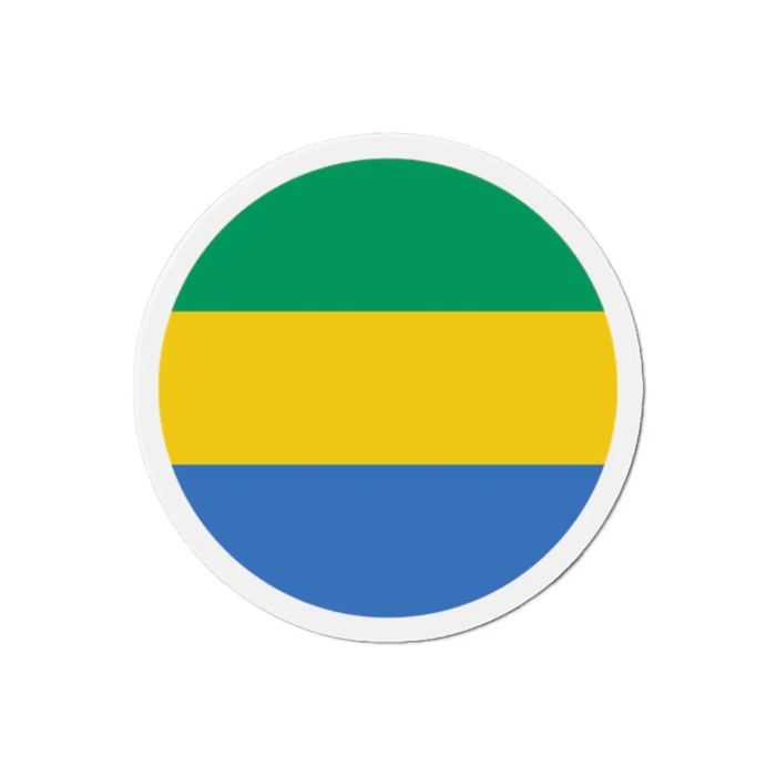 Aimant Rond - Gabon - 9 cm - 50 pièces - Multicolore - Résine synthétique - Mixte