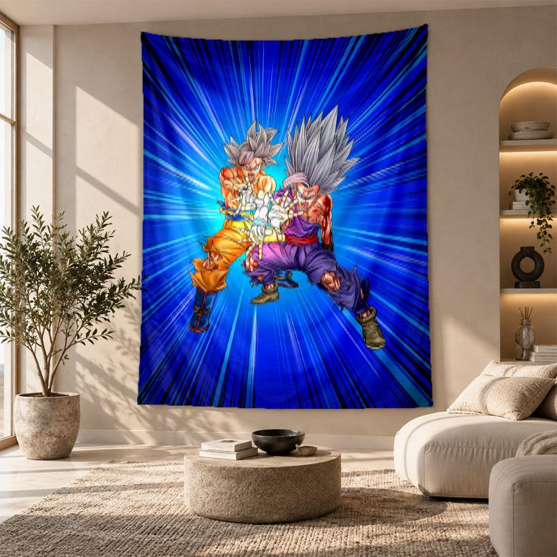 Dekoratives Wandbehang, Dragon Ball Bedruckte Wandkunst, Leichte Wanddekoration für Schlafzimmer-Hintergrund
