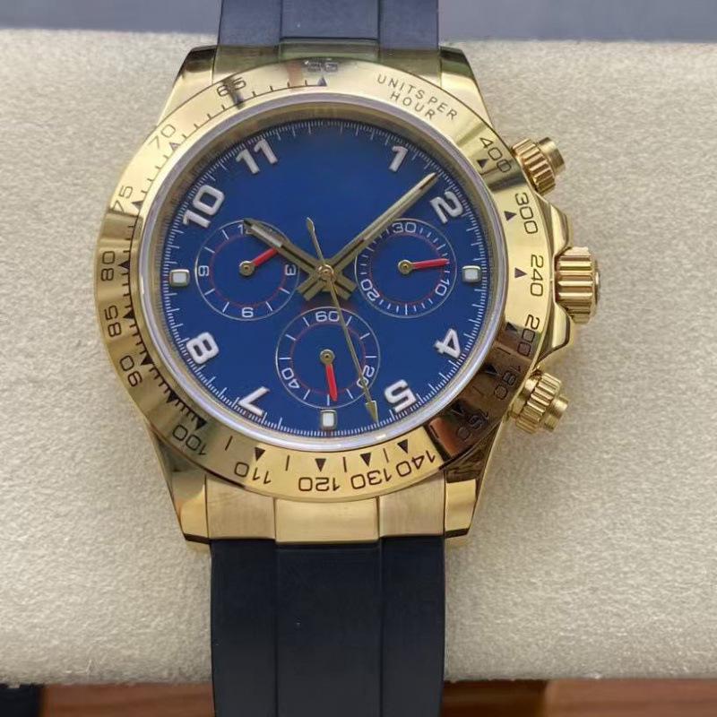 Rolex Daytona 40mm Diamond-Inlaid Multifunctional Automatic Mechanical Men's Watch.