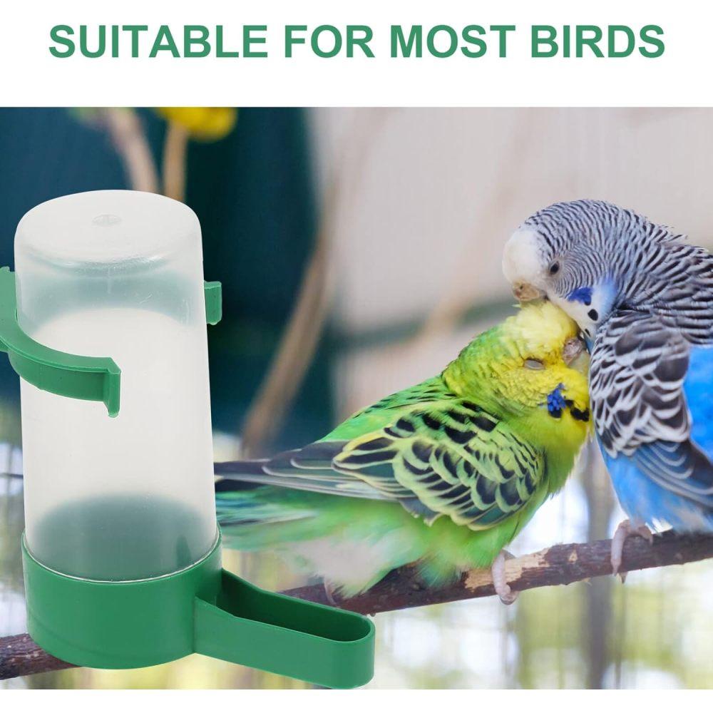 4Pcs Bird Water Feeder Plastic Drinker Feeder Water Clip For Parrots Budgie Cockatiel Lovebirds