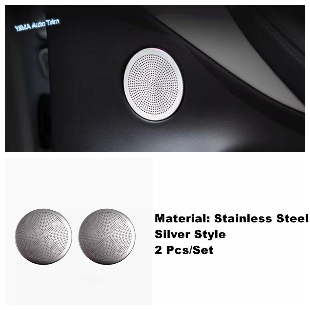 Car Pillar A Stereo / Door Stereo Speaker / Front / Rear Door Horns Decor Cover Trim For Tesla Model 3 2024 Interior Accessories
