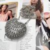 Luxury Small Bling Heart Shape Diamond Evening Clutch Rhinestones Purse Ladies Fashion Bag Designer for Women Chain Shoulder Bag