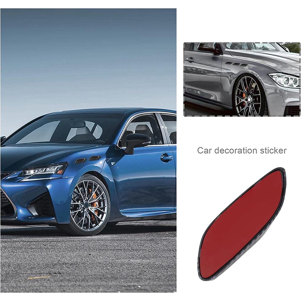 2pcs Car Air Intake Bonnet Hoods Side Vent Tuning Auto Automobile Door Decoration Popular Sticker Decorative Cover