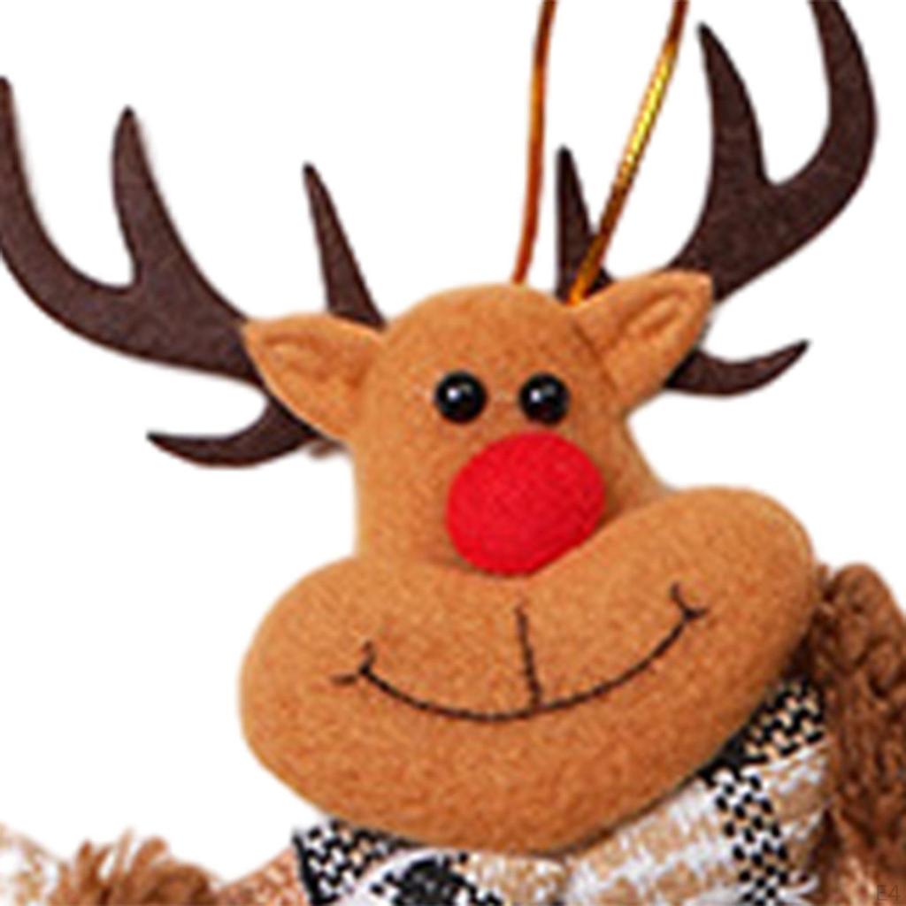 4x Christmas Hanging Ornaments Reusable Doll for Party Favors Door Xmas Tree Style A
