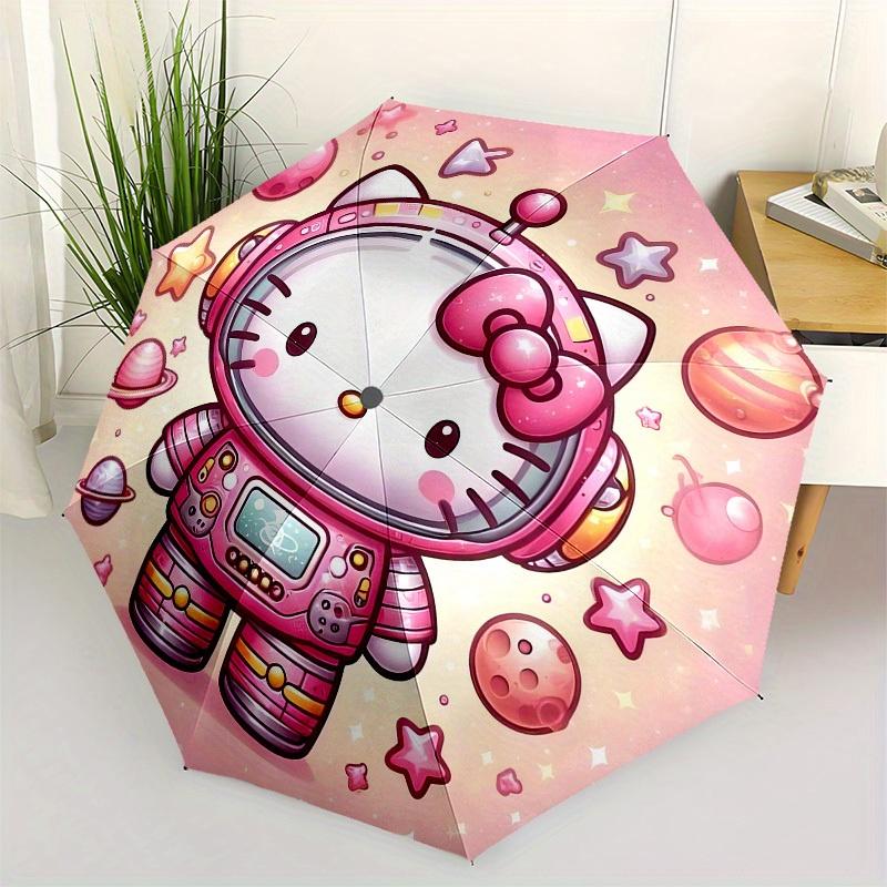 

1pc Hello Kitty Astronaut Space Umbrella with Plastic Handle,Suitable for All Seasons Home Travel Outdoor UmbrellaSanlio018