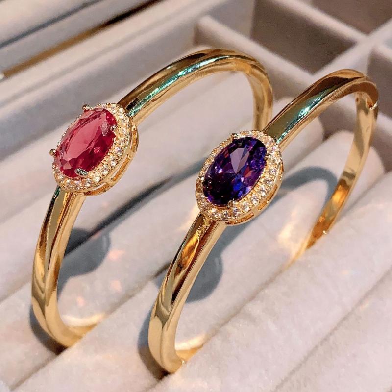 High Quality Jewelry Bracelets with Colorful Zircon Inlay