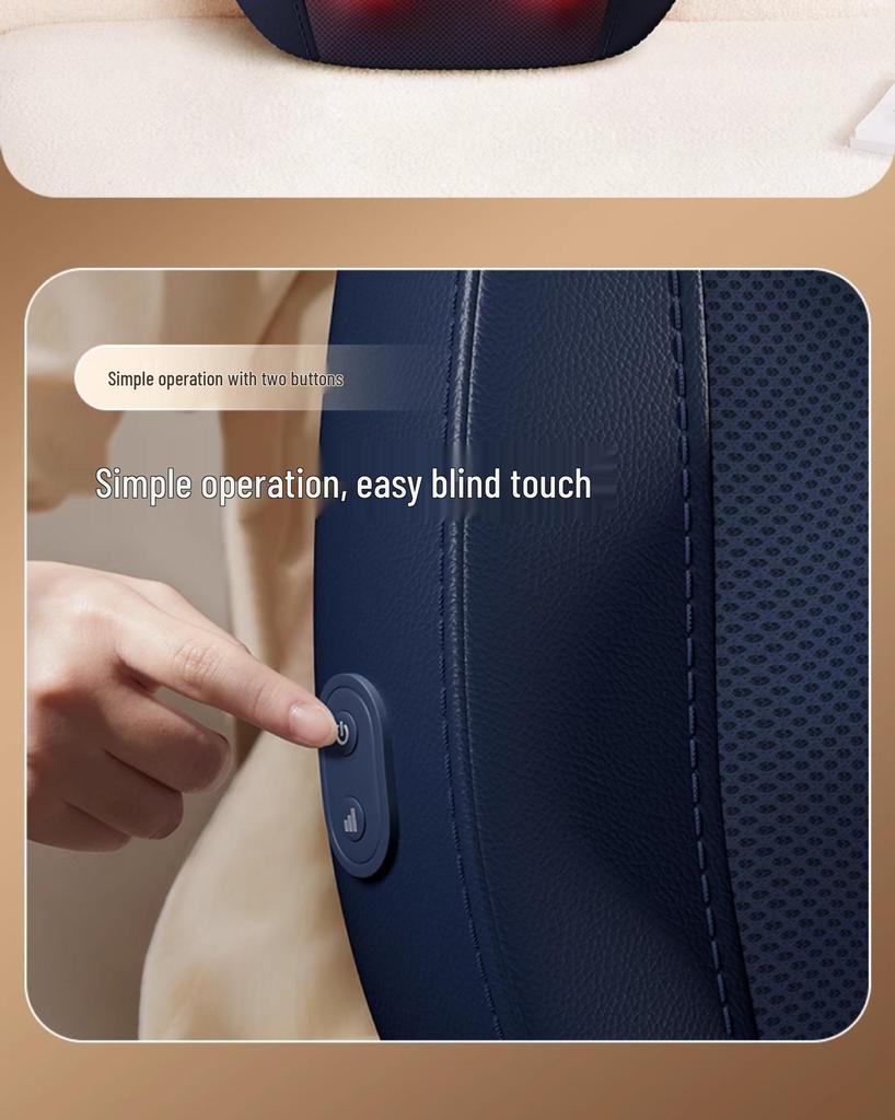 Automatic Lumbar & Back Massager for Home: Shoulder, Neck, Cervical Spine Support, Multifunctional Massage Cushion