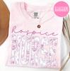 Comfort Colors Hospice Nurse Shirt, Pink Chinoiserie Floral Hospice Care Tee, Registered Nurse TShirt, Nursing Student T-Shirt, Team Grad