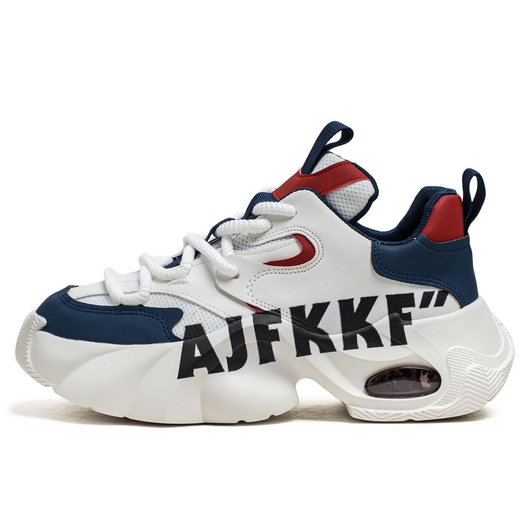 Short Air Cushion Sneakers Tide Personality Letters Running Daddy Shoes Large Size