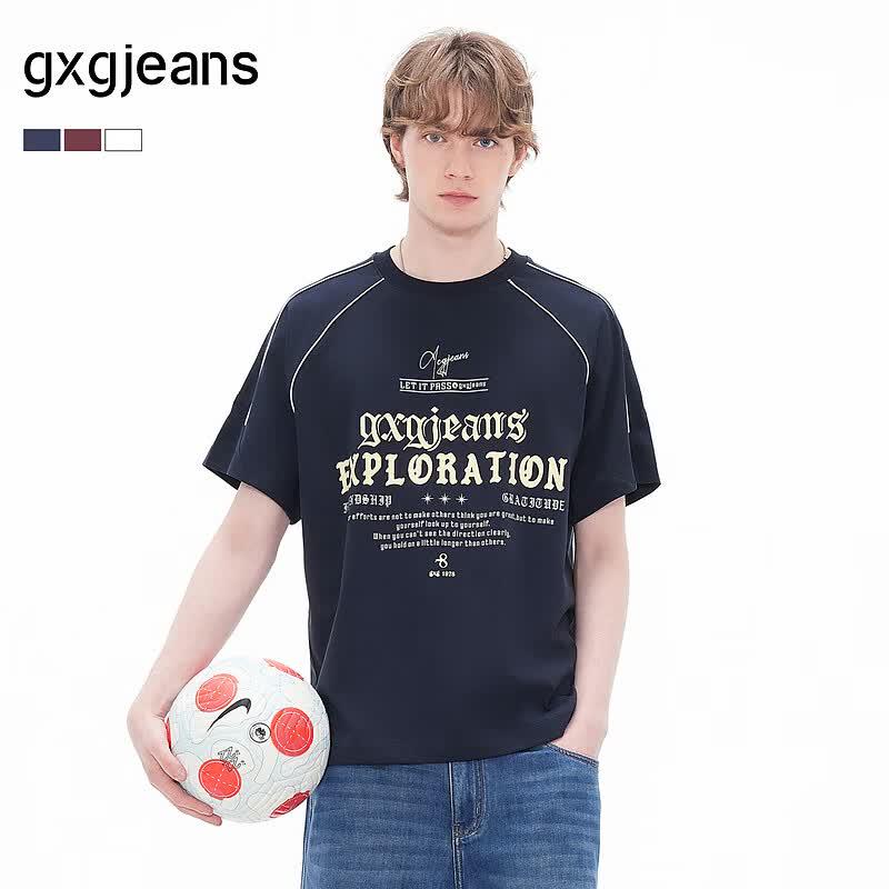 Gxgjeans Men s Color Block Sporty T-Shirt L