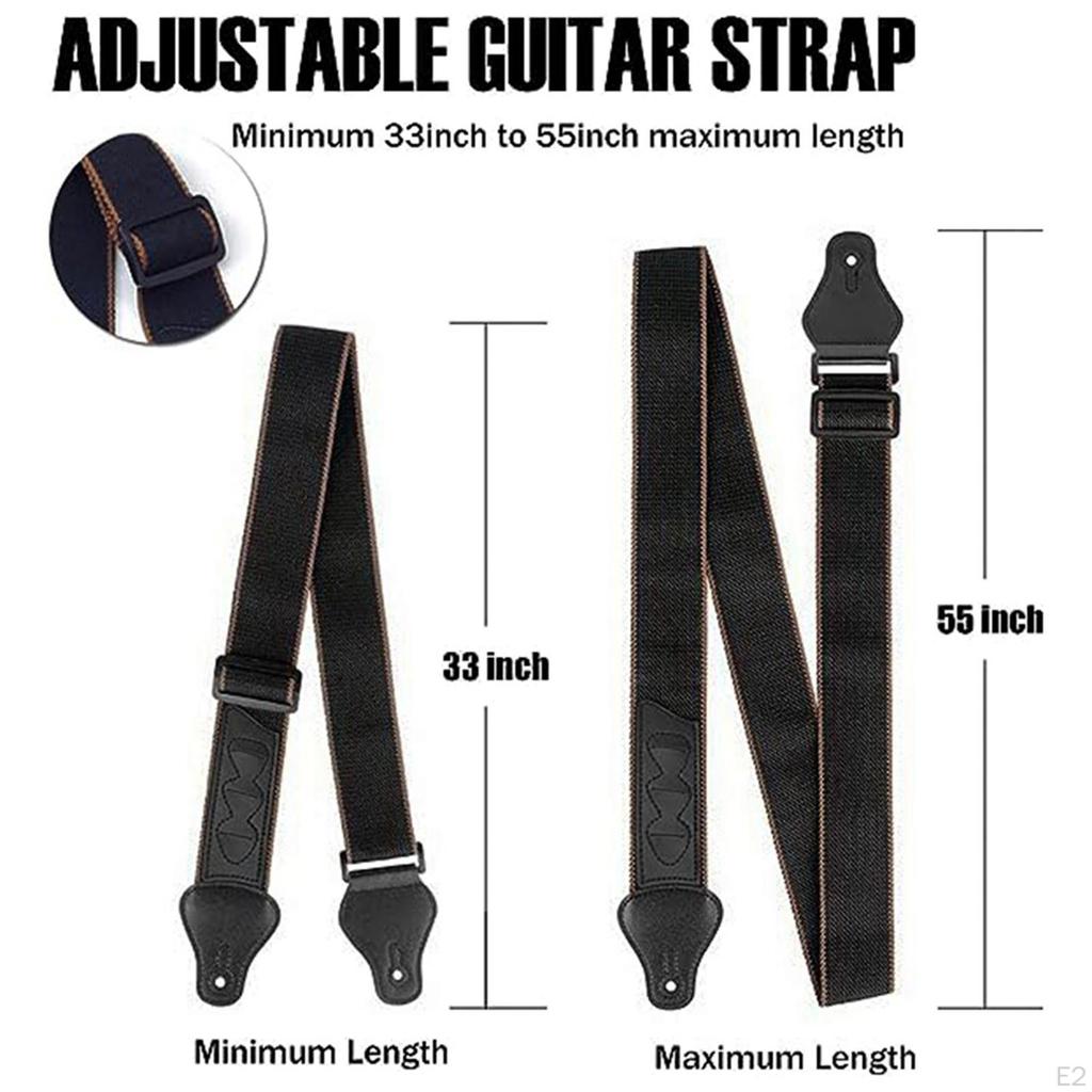 Acoustic Guitar Strap with Picks, Shoulder Straps Belts for