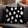 1pc, Single-Sided Printed Pillow Cover, Cute Little Ghost Pattern for Halloween, 17.7*17.7 Inches,